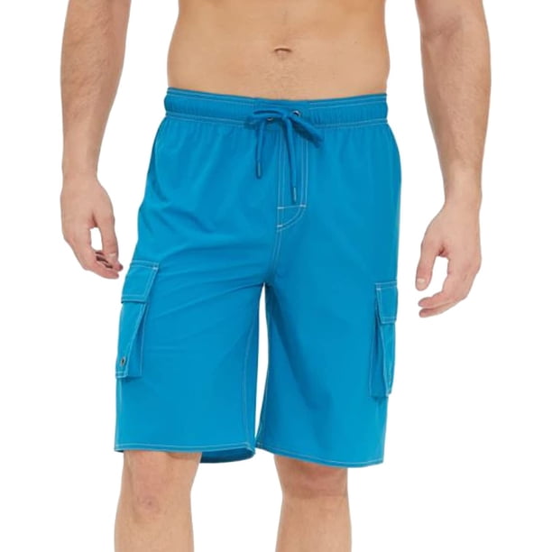 Xishao Traje de Baño Hombre 2 in 1 con Licra Shorts 7" para Playa Pantalones Cortos Deportivos con Bolsillos Casual para Exterior Natación azul 34 azul 34 Xishao ropa