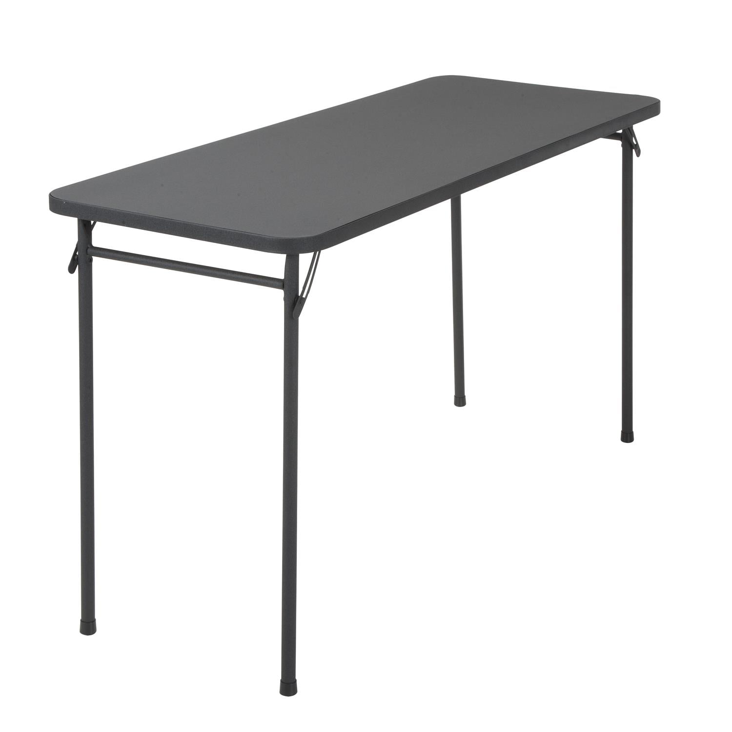 Black 20 x 48-Inch Cosco Products Vinyl Top Folding Table 