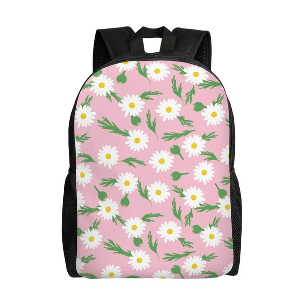Balery Daisies Flowers Mochila - Mochila Estilosa y Duradera para Laptop de 15 Pulgadas con Tela Oxford Impermeable