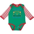 thumbnail image 3 of Inktastic Happy Hanukkah Sweater Style Design with Menorah and Dreidel Boys or Girls Long Sleeve Baby Bodysuit, 3 of 5