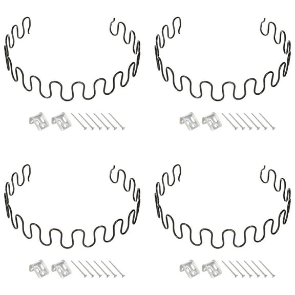 Uxcell 4Sets Upholstery Spring Replacement Kits, 27.56" Sagging Cushions Repair Kit with Clips Nails for Furniture