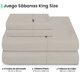 thumbnail image 2 of Sabanas Lisas Ubbe, Tamaño King Size, Color Hueso, 4 Piezas, 2 of 6