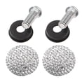 thumbnail image 1 of Vehicle License Plate Nuts and Bolts Rhinestone Car Screw Special Fasteners Anti-theft Screws (White), 1 of 7