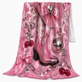 thumbnail image 2 of Pink Cowboy Boot Disco Ball autumn celebration, Playful Rustic Scene, Warm Flannel Blanket for Ranch House and Living Room, Animal Lovers Valentine's Day Gift, Rustic Home Decor, 2 of 9
