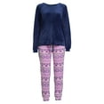 thumbnail image 5 of Muk Luks Women's Velour Top and Joggers, 2-Piece Pajama Set, 5 of 5