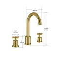 thumbnail image 2 of Ancona Prima 3 Widespread Bathroom Faucet in Brushed Titanium Gold, 2 of 7
