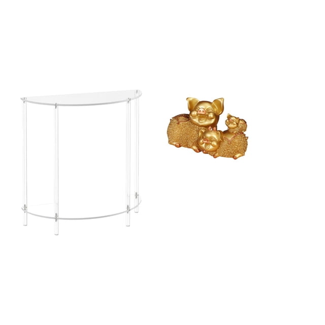 Mesita de noche de acrílico,Mesa auxiliar de acrílico transparente Mesa auxiliar transparente en capas,Mesa pequeña de acrílico,mesita de noche pequeña,compacta,Figura de escritorio,Figura