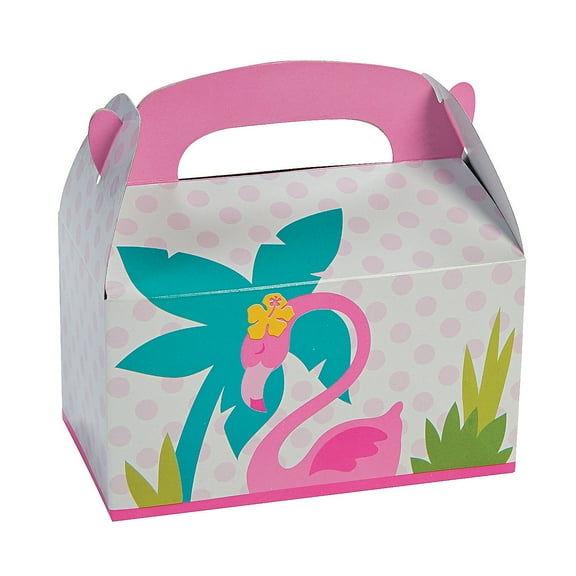 1St Flamingo Treat Boxes - Party Supplies - 12 Pieces