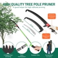 thumbnail image 4 of 6.5-26FT Manual Pole Saw with 8 Fiberglass Poles, Extendable Tree Trimming Set with Canvas Storage Bag, Branch Trimmer for Pruning, Palms, Shrubs, Green, 4 of 9