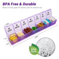 thumbnail image 6 of 2-Pack 7 Day Pill Organizer for Travel, Weekly Pill Boxes and Organizer, 14 Day XL Medication Organizer Dispenser for Fish Oils, 6 of 6