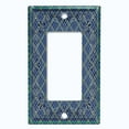 thumbnail image 5 of Metal Light Switch Plate Cover Blue Plaid Paisley Bandana Tile Pattern TIL076, 5 of 13