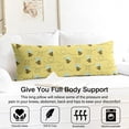 thumbnail image 3 of 20x54 Honey Bee Print Body Pillow Cover with Invisible Zipper - Soft Breathable Full-Length Support for Sleeping, Maternity & Decor (Bumble Bee Cartoon Pattern), 3 of 7