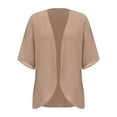 thumbnail image 4 of Lisingtool Clearance Cardigan Summer Cardigan Womens Cardigans Lightweight Women's Solid Color Fashionable Casual Chiffon Short Sleeved Up S-3XL, 4 of 9