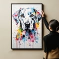 thumbnail image 4 of Dalmatian Dog Cat Portrait Watercolor Painting Custom Canvas/Framed Canvas Prints - Wall Art for Home Decoration, Memorial Gift for Pet Lovers Dog Moms, home decor living room, 4 of 4