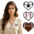 thumbnail image 2 of Decorative Brooch Football Pattern Heart Shape Zinc Alloy Lapel Pin Sweater Dress Suit Lapel Badge Versatile Outfit Accessory, 2 of 8