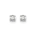 thumbnail image 3 of 14k White Gold 1/5 Carat Total Weight Round SI1 SI2 G H I Lab Grown Diamond 4 Prong Stud Post Earrings Jewelry for Women, 3 of 5