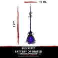 thumbnail image 3 of Haunted Hill Farm 3 ft Purple Witch's Broomstick with Purple Lights, Indoor/Covered Outdoor Halloween Decorations, HHBROOM-1LS, 3 of 10