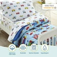 thumbnail image 3 of Wildkin Kids 4 Pc Toddler Cotton Bed in a Bag for Boys & Girls (Trains, Planes & Trucks Blue), 3 of 7