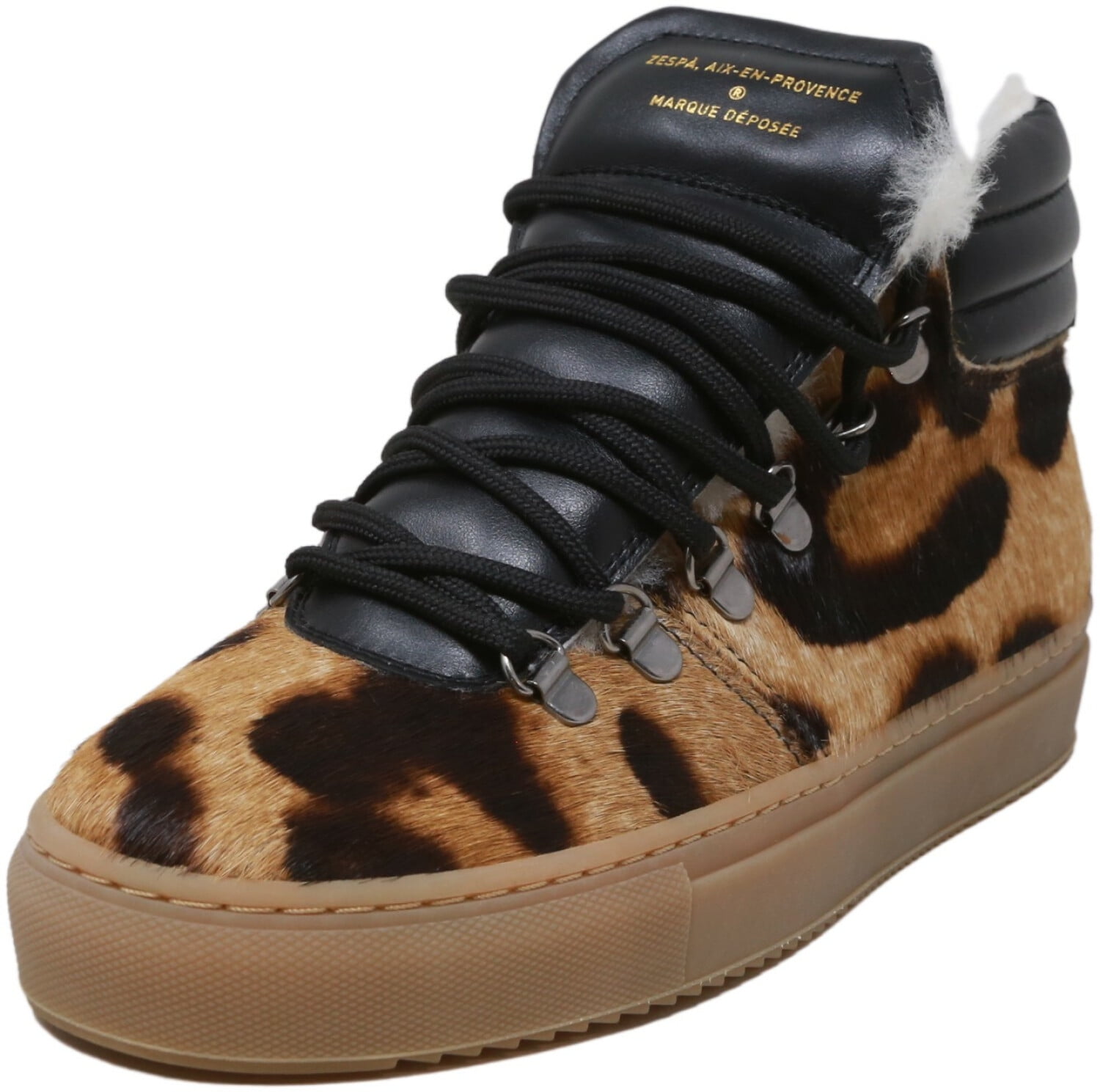 Zespa Women's Fantasy Sherling Pony Leopard High-Top Faux Fur Boot - 6 M -  Walmart.com
