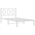 thumbnail image 3 of vidaXL Metal Bed Frame without Mattress with Headboard White 39.4"x78.7", 3 of 9