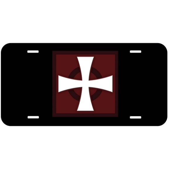 Templars Cross Novelty Car Auto License Plate