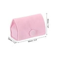 thumbnail image 2 of Uxcell Velvet Ring Box, Travel Ring Box Jewelry Holder Portable Mini Jewelry Case Organizer for Rings, Pink, 2 of 6