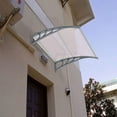 thumbnail image 7 of Tcbosik Window Awning Outdoor Polycarbonate Hollow Sheet Door Patio Canopy White & Gray Bracket, 7 of 7