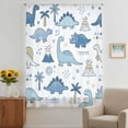 thumbnail image 3 of Blue Dinosaur Sheer Curtains 63 Inches Long, Stars Palm Trees Mountain Modern Art Light Filering Curtains, Breathable Simi Curtain Privacy Drapes for Living Room Bedroom Lightweight Window Treatment, 3 of 9