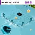 thumbnail image 6 of PURPLE LEAF OUTDOOR 8FT Square Cantilever Umbrella with Base - 360° Rotating Waterproof Patio Umbrella, Glacier Blue Sun Shade for Poolside Deck Garden Backyard, 6 of 9