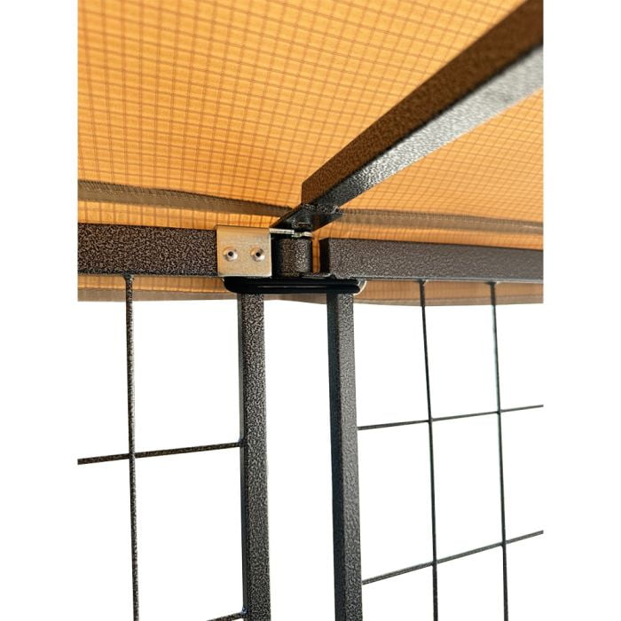 Garden Winds Custom Fit Replacement Canopy Top Cover Compatible with The Retriever 1201551 5’ x 4.5’ x 4.5’ Portable Pet Dog Kennel Playpen - Upgraded Performance RipLock 350 Fabric - Slate Gray