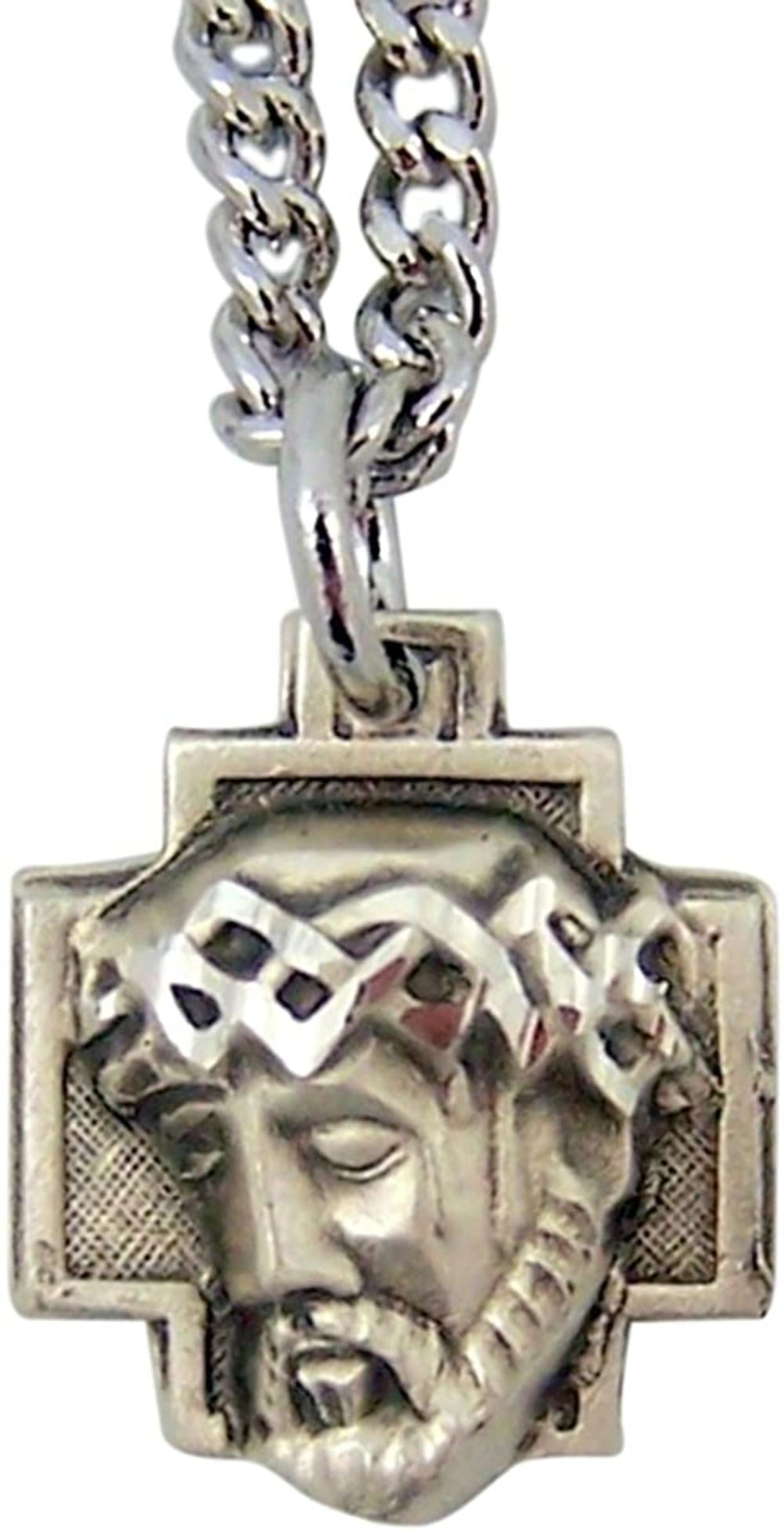 Silver Crown Thorn Pendant Jesus Piece Christ Hip Hop  Necklace Pendant 