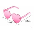 thumbnail image 3 of 10pz Gafas De Sol De Corazón Accesorios Moda Mujer Lentes rosas, 3 of 3