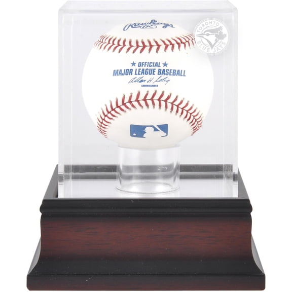 Toronto Blue Jays Mahogany Baseball Logo Display Case