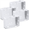 thumbnail image 2 of 8 Pieces Blind Brackets 2 Inch Low Profile Box Mounting Bracket for Headrail (White),8 x Blind brackets,White, 2 of 8
