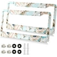 thumbnail image 2 of Coolnut Flowers Pattern 2 Holes Car License Plate Frames 2PCS, Car License Plate Holder with Screw Caps Cover Set Automotive Exterior Parts Decoration for US Vehicles, 2 of 7