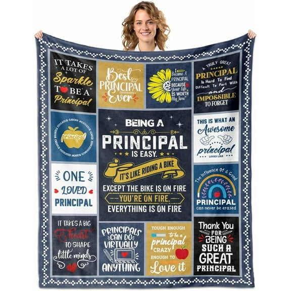 Principal Gifts for Women, Principal Appreciation Gifts for Women, Principal Blanket 60"x50", Gifts for School Principals, Principal Gifts for Principal Appreciation Week