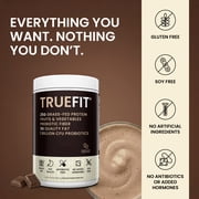 TrueFit High Fiber Protein Powder, Grass-Fed Whey Meal Replacement Shake with Prebiotics, Probiotics, Organic Superfoods, Keto Friendly, Gluten Free