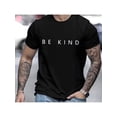 thumbnail image 1 of Camisetas blancas de algodón planchadas "BE KIND" (DIY) para adultos, hombres, mujeres, adolescentes, jóvenes y para el tiempo libre., 1 of 6