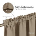 thumbnail image 3 of Cortinas opacas Deconovo con bolsillo para varilla, aislantes térmicos, oscurecedoras para habitación infantil, 107 cm de ancho x 183 cm de largo, color caqui, 2 paneles, 3 of 6