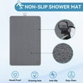 thumbnail image 6 of Non-Slip Bathroom Carpet Mat | Absorbent PVC Floor Mat for Bathroom & Bedroom | 23.62x15.74 Inch Gray Entrance Rug with Anti-Slip Backing | Quick-Dry Washable Foot Mat, 6 of 6
