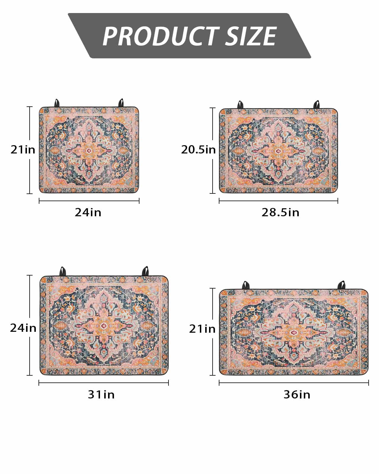 Stove Top Covers for Electric Stove, Pink Orange Blue Glass Stovetop Cover Protector, Ethnic Middle Century Geometric Art Induction Cooktop Protector Oven Mat for Kitchen Countertop 24"x21"