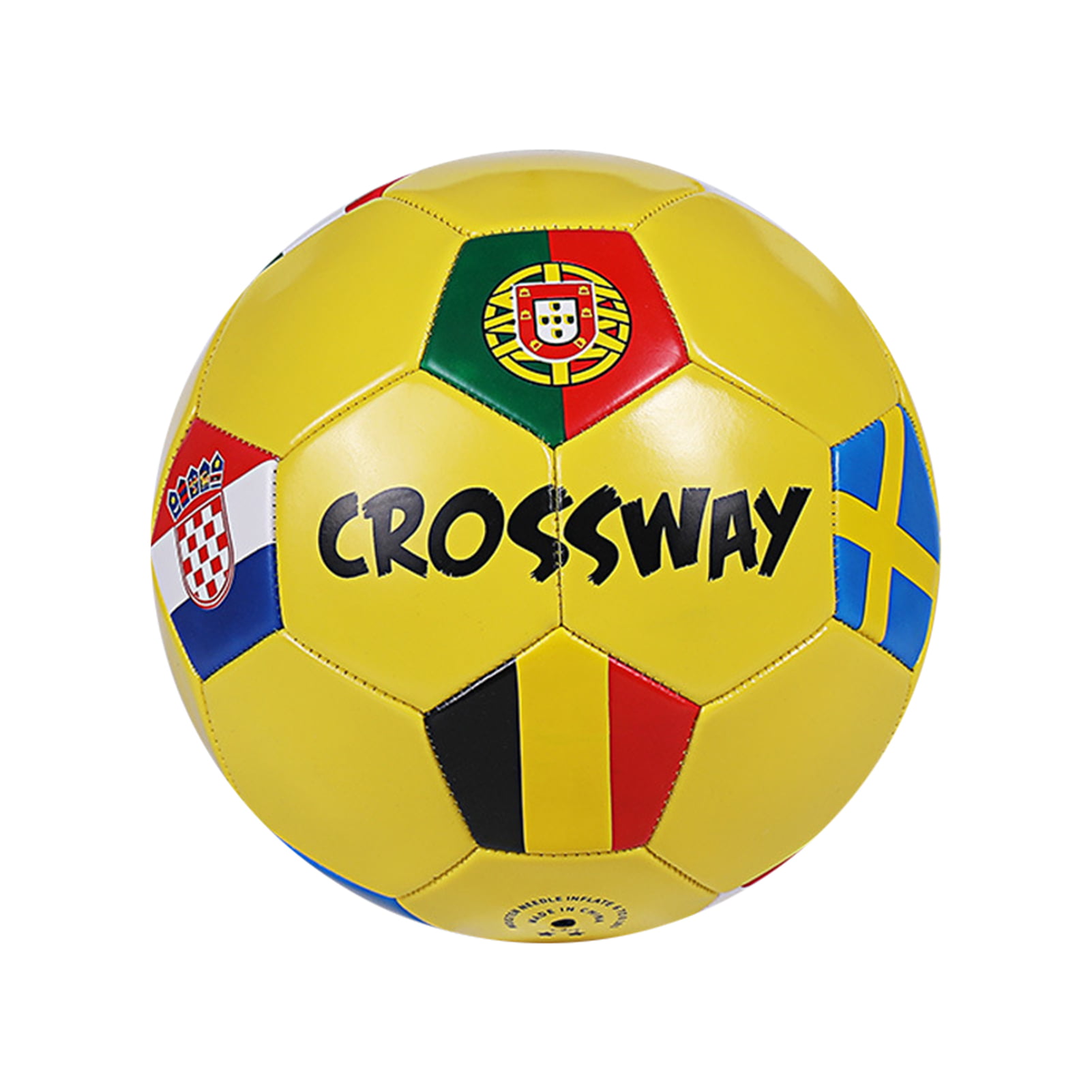 Crossway Sports Soccer Ball Traditional Soccer Balls Size 5 Youth and Adult Outdoor Training Size 4 Size 3 w/ Pump & Carry Bag for Toddlers Kids