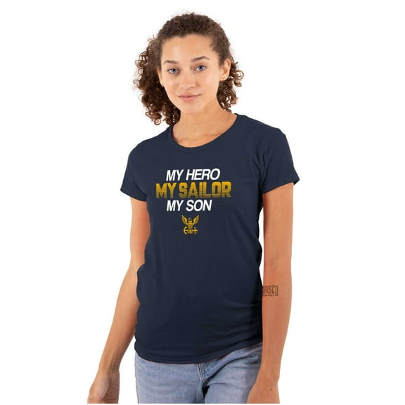 US Navy Logo My Son Hero Sailor Women's Plus Size Shirt Brisco Brands 2X