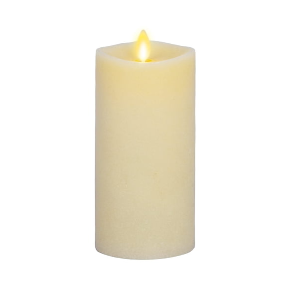 Luminara - Flameless LED Battery Operated Flickering Pillar Candles - Ivory - Pack of 1-3x6.5 - Realistic Moving Flame Real Wax I