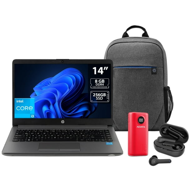 Bundle Laptop HP 240 G9: Intel Core i3 1215U, RAM 8GB DDR4, SSD 256GB,  Pantalla 14 LED, W11H Incluye Mochila HP, Power Bank y Audífonos  Bluetooth