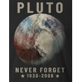 thumbnail image 3 of 9 Crowns Tees Never Forget Pluto Funny Graphic Tee Shirt (Small, Unisex Black), 3 of 3