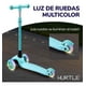 thumbnail image 5 of Monopatin Scooter para Niños de 2 a 5 Años Hurtle, 3 Ruedas con Luces LED, Mini Kickboard con Freno, Manillar Ajustable de 63 cm a 71 cm, Antideslizante, Patin del Diablo, Verde Azulado, 5 of 7