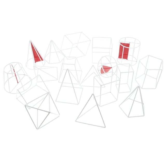 Bloque de Geometría Sunnimix 18 Piezas Juguete para Aprendizaje de Matemática de Niños