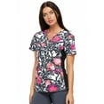 thumbnail image 4 of Cherokee Flexibles Women's Scrubs Top V-Neck Knit Panel CK624, 4 of 5