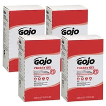 GOJO Industries 7290-04 2000 mL Refill Cherry Gel Pumice Hand Cleaner - Cherry Scent (4/Carton)